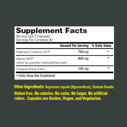 CON-CRET ProMera Sports Muscle Recovery, Concentrated Creatine and Alpha-GEE®, Supports Muscle Recovery, Reduces Soreness, Restores Muscle Health, 90 Capsules