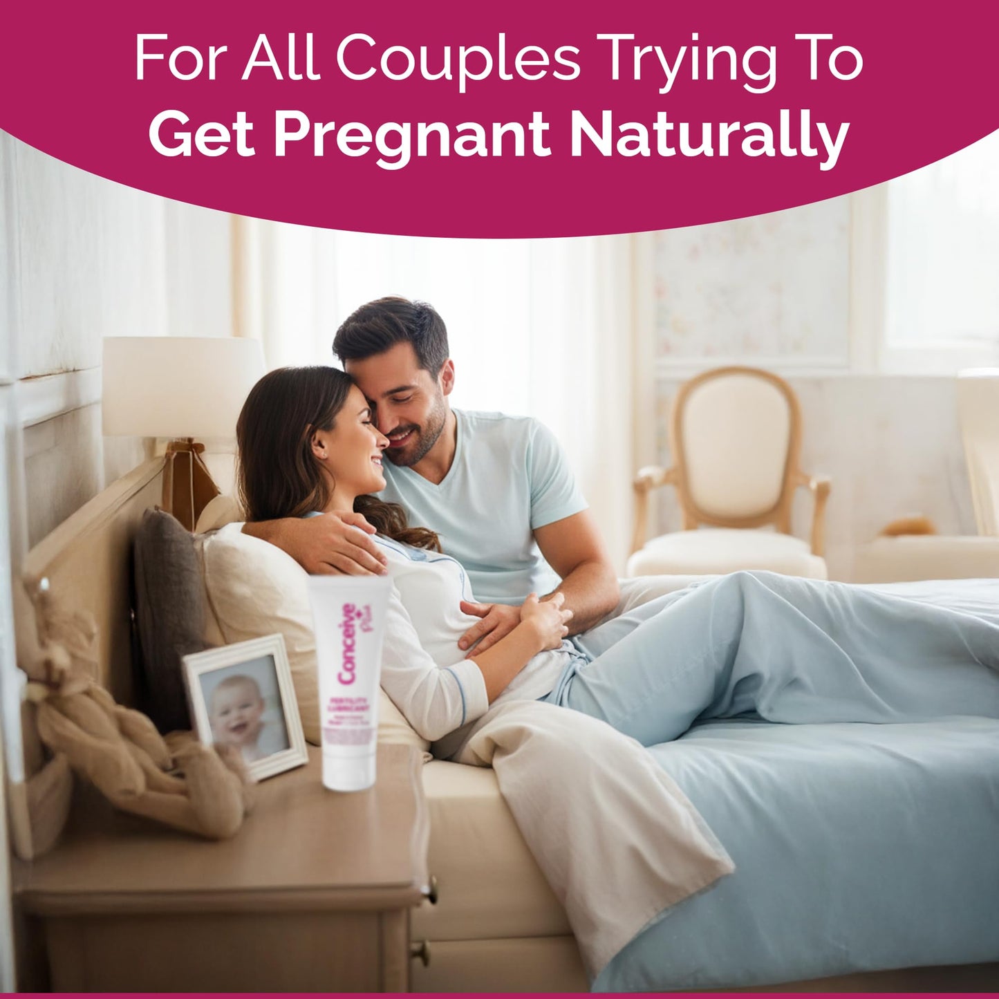 Conceive Plus Fertility Lubricant for TTC Couples – Sperm-Friendly, pH-Balanced, Water-Based Gel – 2.5 oz Tube