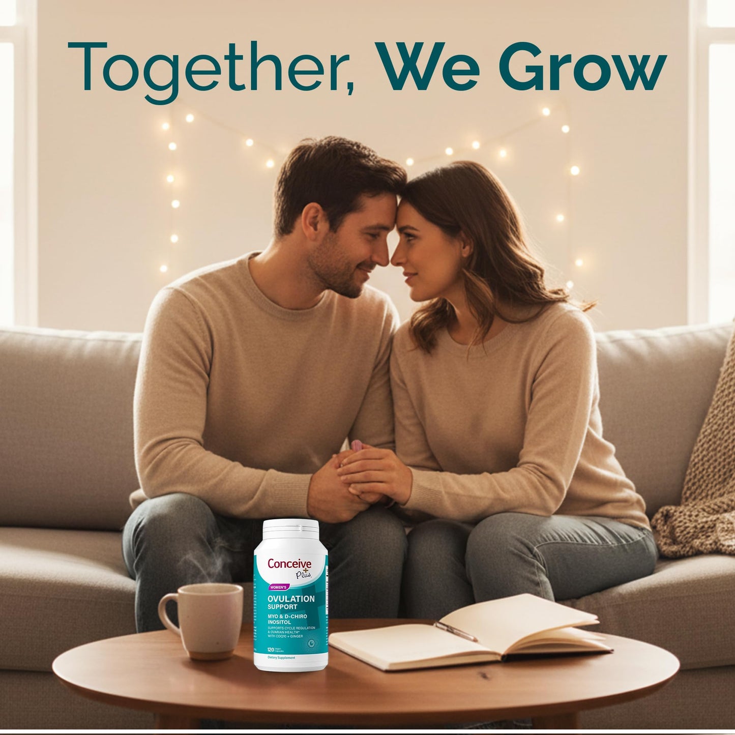 CONCEIVE PLUS Ovulation Support | Myo-Inositol & D-Chiro Inositol for Women Fertility | PCOS Supplements for Reproductive Health Hormone Balance for Women | COQ10, Folic Acid, Ginger | 30 Day Supply