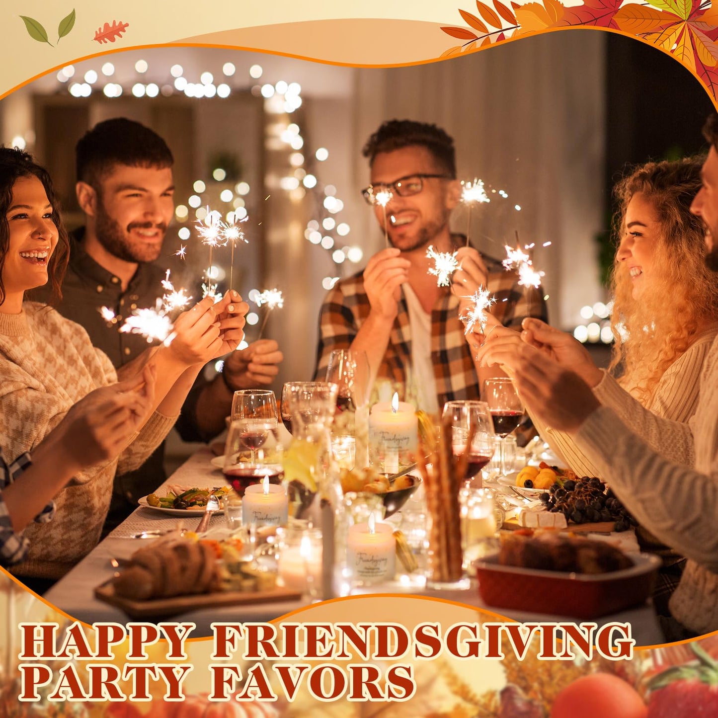 Conelist 12-Pcs Thanksgiving Scented Candles Set – 3.5 oz Soy Wax Glass Jars (Friendsgiving Gift)