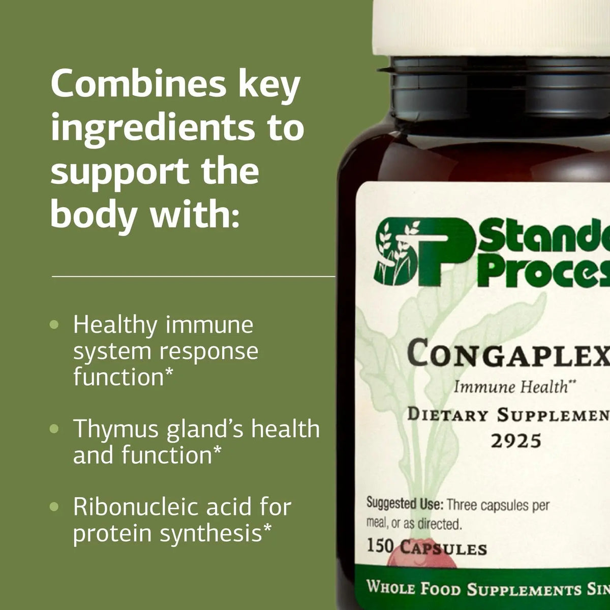 Congaplex Thymus Gland Support - Immune Health Capsule Supplement, 150 Capsules | Standard Process Inc. BritishVita | Premium UK Vitamins & Wellness Supplements
