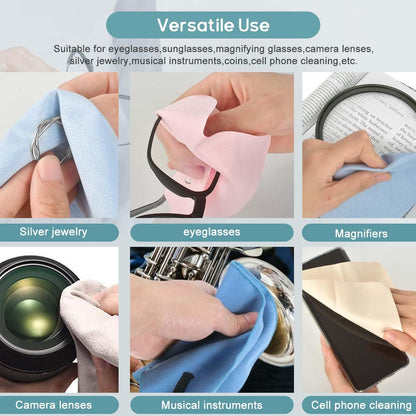 CONLI 60-Pack Small Microfiber Cleaning Cloths for Eyeglasses – Luxury Suede, 8x8 cm