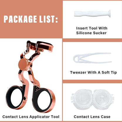 Contact Lens Applicator Tool - Rose Gold | Easy Apply/Remove for Beginners