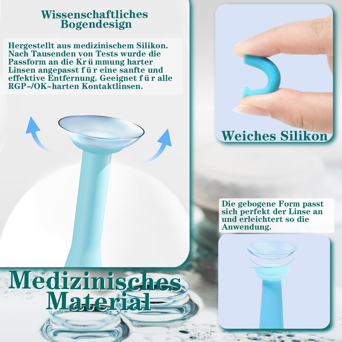 Contact Lens Cleaner Tray | Rinse & Dry Case for RGP/Hard Lenses (150ml)
