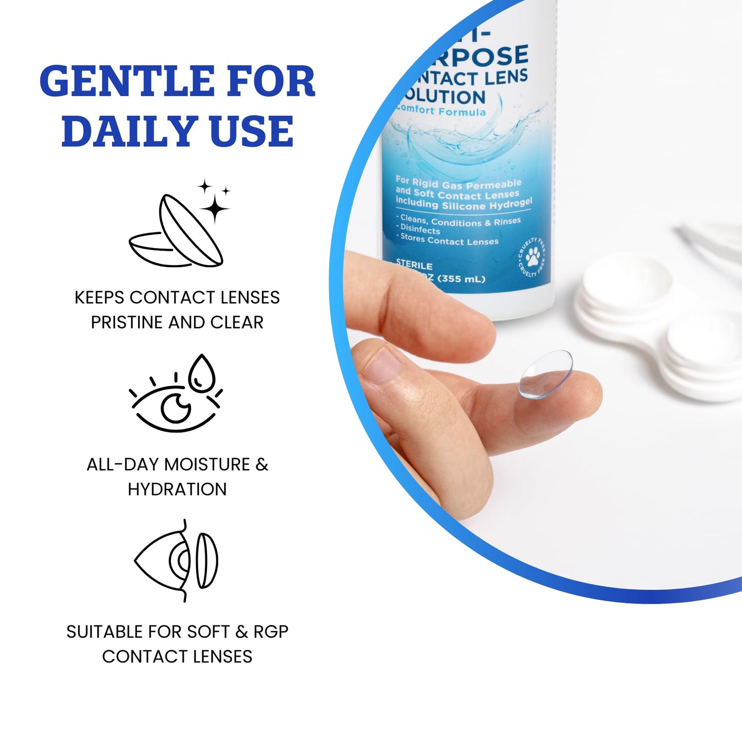 Cruelty-Free Contact Lens Solution 12oz – Clear Conscience (3 Pack)
