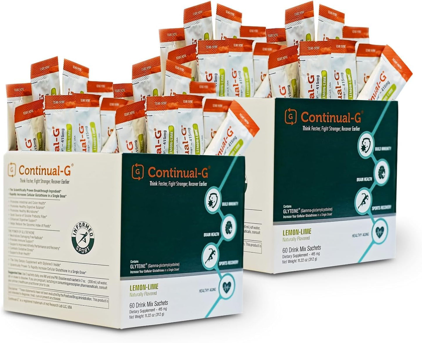 CONTINUAL G Powder - Clinically Proven Glutathione Precursor with Glyteine & Sunfiber