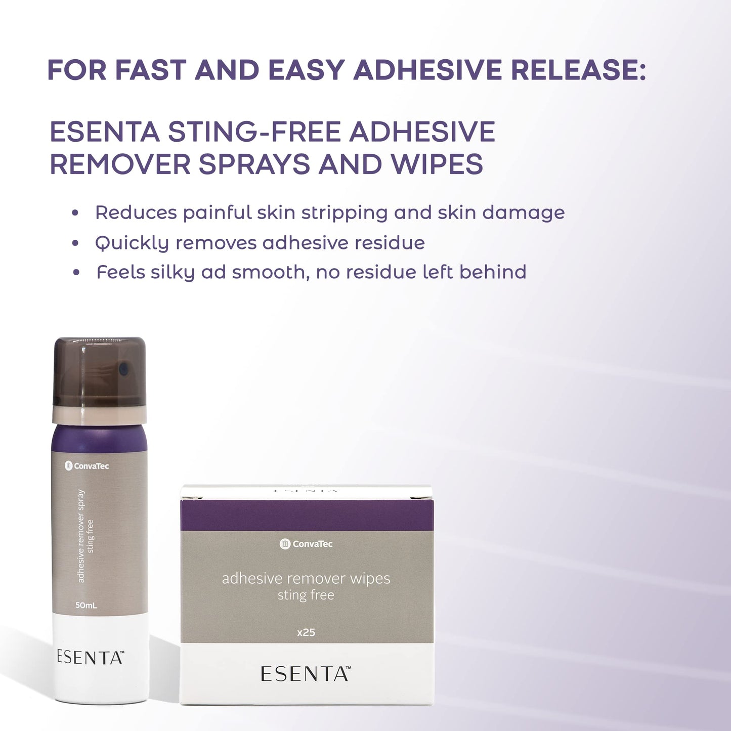 ConvaTec ESENTA Sting-Free Adhesive Remover Spray – 50 mL, Latex-Free