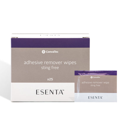ConvaTec ESENTA Adhesive Remover Wipes – Sting-Free, Alcohol-Free, 25 Count
