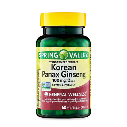 Convergence Korean Panax Ginseng Vegetarian Capsules 100 mg – 60 Count