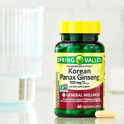 Convergence Korean Panax Ginseng Vegetarian Capsules 100 mg – 60 Count