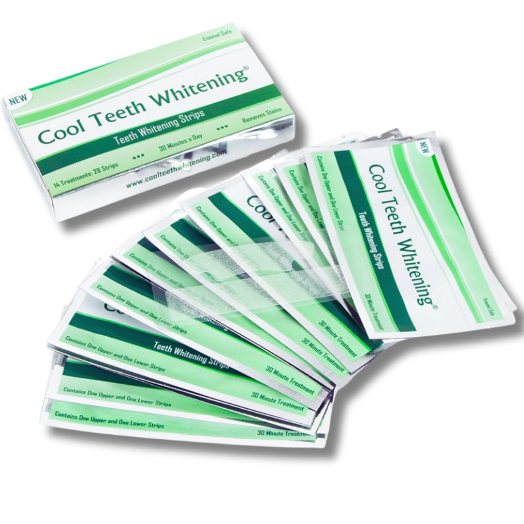 Cool Teeth Whitening Strips 6% Hydrogen Peroxide – On-The-Go & Vegan