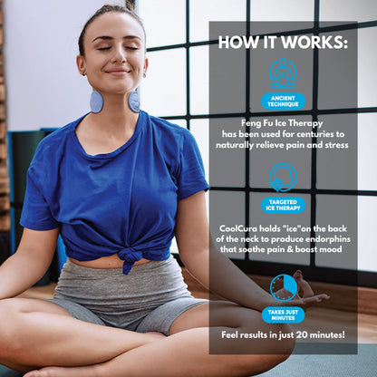 CoolCura GO Ice Therapy Device – Feng Fu Neck Wrap for Stress & Headache Relief
