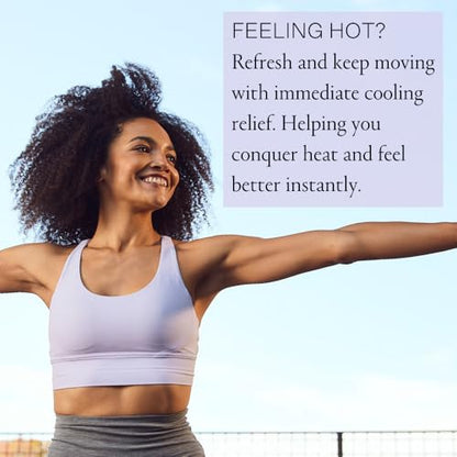 Cooling Body Spray with Menthol and Lavender Vanilla Scent – 2.7 oz | Immediate Heat Relief | TSA Approved | Gluten Free | Vegan | Paraben Free