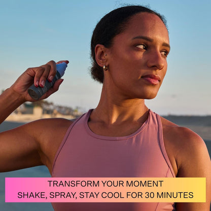 Cooling Body Spray with Menthol and Lavender Vanilla Scent – 2.7 oz | Immediate Heat Relief | TSA Approved | Gluten Free | Vegan | Paraben Free