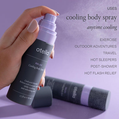 Cooling Body Spray with Menthol and Lavender Vanilla Scent – 2.7 oz | Immediate Heat Relief | TSA Approved | Gluten Free | Vegan | Paraben Free