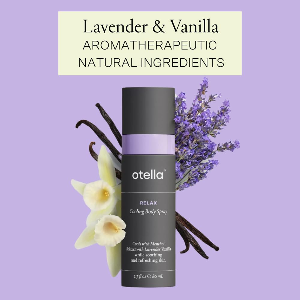 Cooling Body Spray with Menthol and Lavender Vanilla Scent – 2.7 oz | Immediate Heat Relief | TSA Approved | Gluten Free | Vegan | Paraben Free