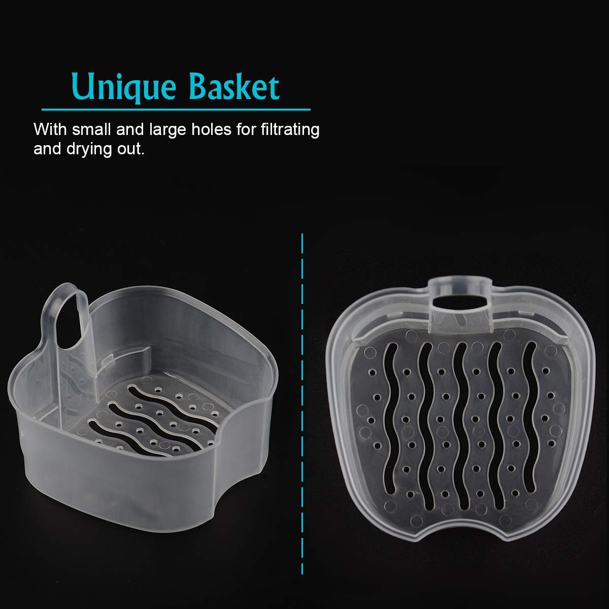 Coolrunner Denture Case with Strainer - Travel Denture Cup & Retainer Cleaning (Green)