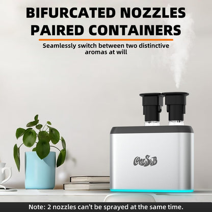 CoolSub Smart Aroma Diffuser | Dual-Nozzle Waterless Diffuser with Bluetooth App & Silent Cool Mist