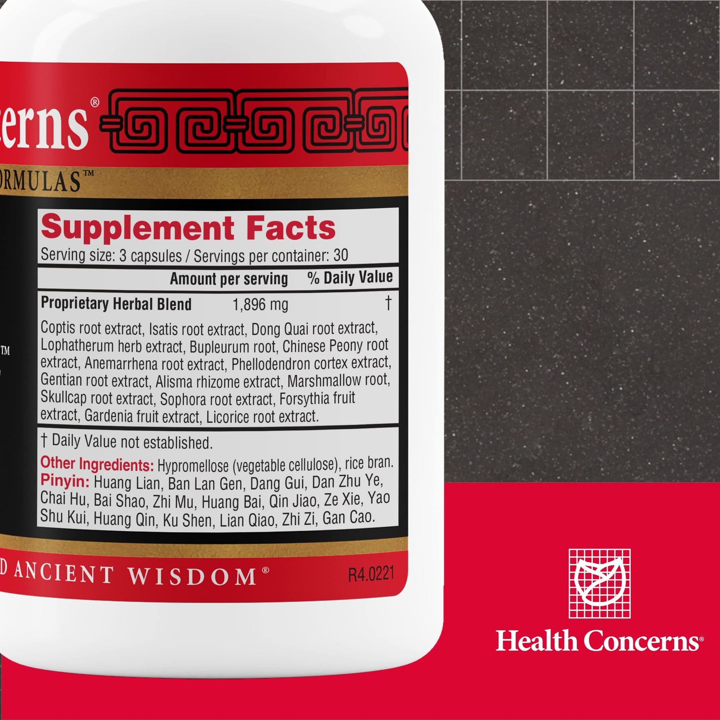 Health Concerns Coptis Purge Fire Formula – Skin, Throat, Sinus & Immune Support (90 Capsules)