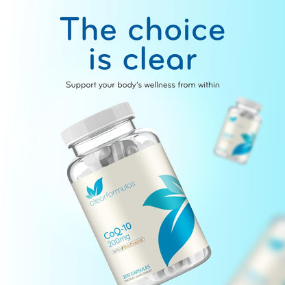 CoQ10 200mg with BioPerine – Enhanced Absorption CoQ10 200mg (200 Servings)