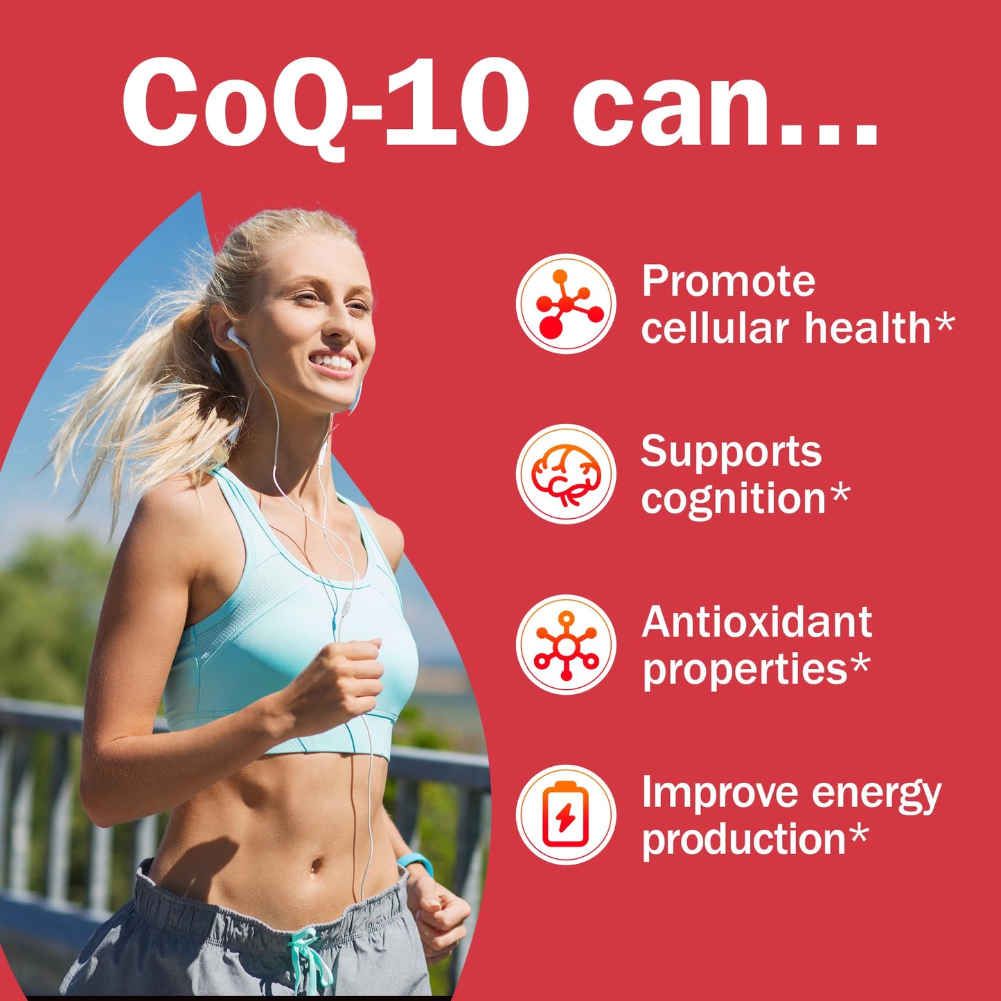 CoQ10 200mg with Lecithin and Vitamins E, Ultra High Absorption, Antioxidant for Heart Health & Energy Production, High Coenzyme Q10 Content, Gluten Free, Non-GMO, 60 Days Supply