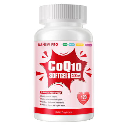 CoQ10 400mg Softgels with PQQ, BioPerine & Omega-3 | High-Absorption Coenzyme Q10 (120 Servings)