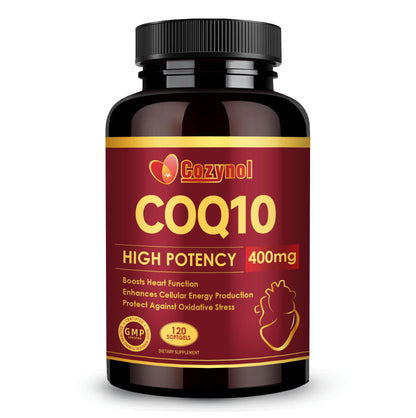 CoQ10-400mg Softgels with PQQ & Omega-3 – Maximum Absorption CoQ10 for Heart Health & Energy Production | 120 Count | Non-GMO
