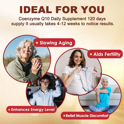 CoQ10 400mg SoftGels with PQQ, Omega 3 & Vitamin E | Heart Health & Cellular Energy - 120 Servings