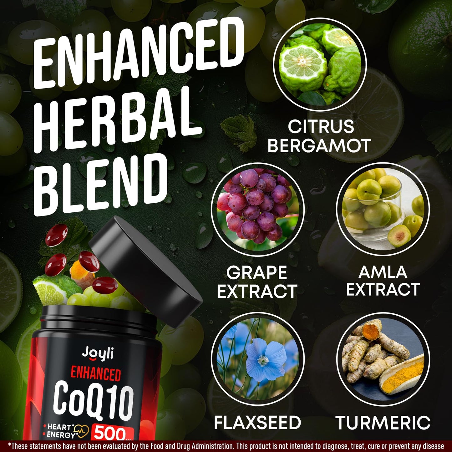 High Absorption CoQ10 500MG - 120 Softgels for Heart Health & Energy Production
