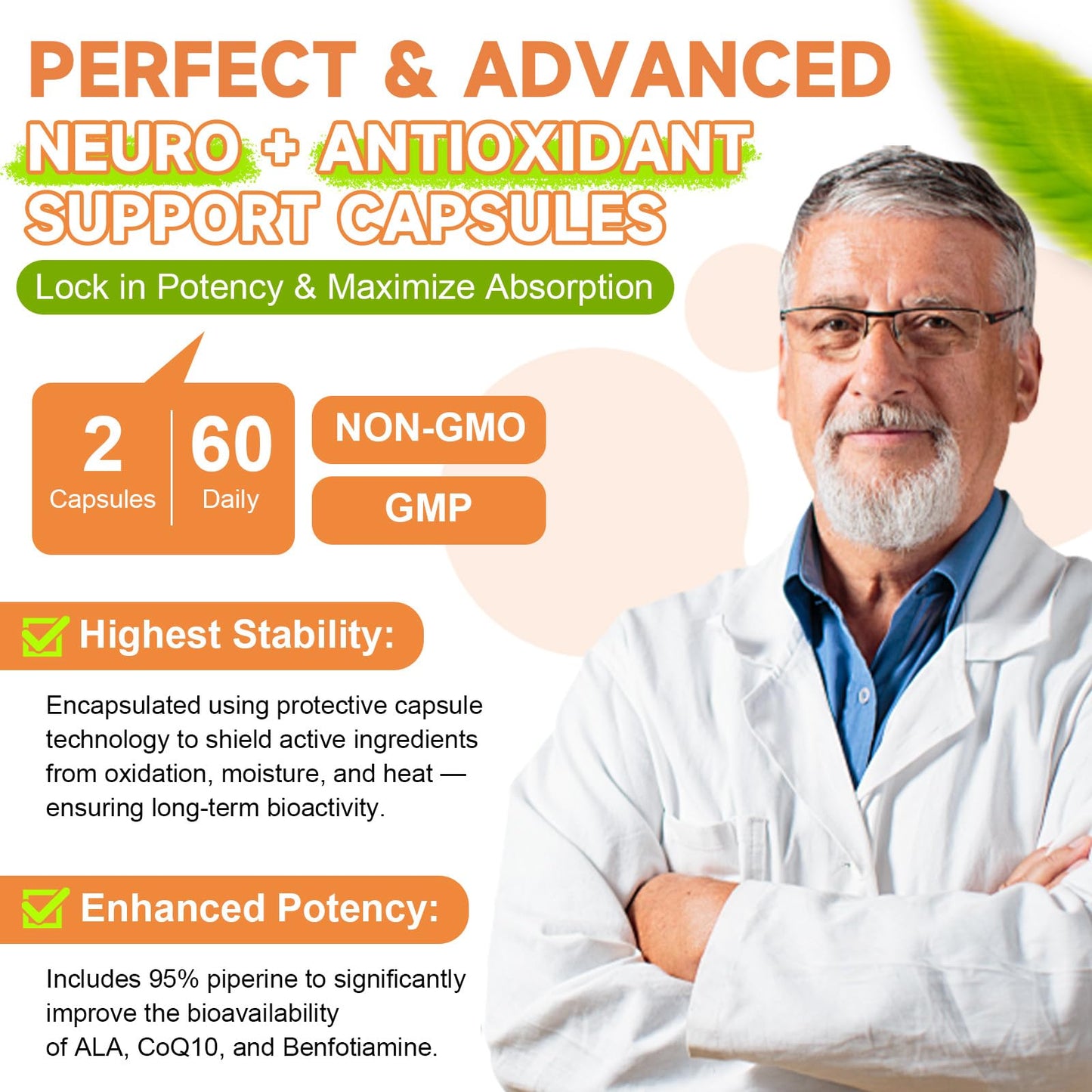 Alpha Lipoic Acid 600mg with Benfotiamine 300mg – Nerve Health & Antioxidant Support (120 Veg Caps)