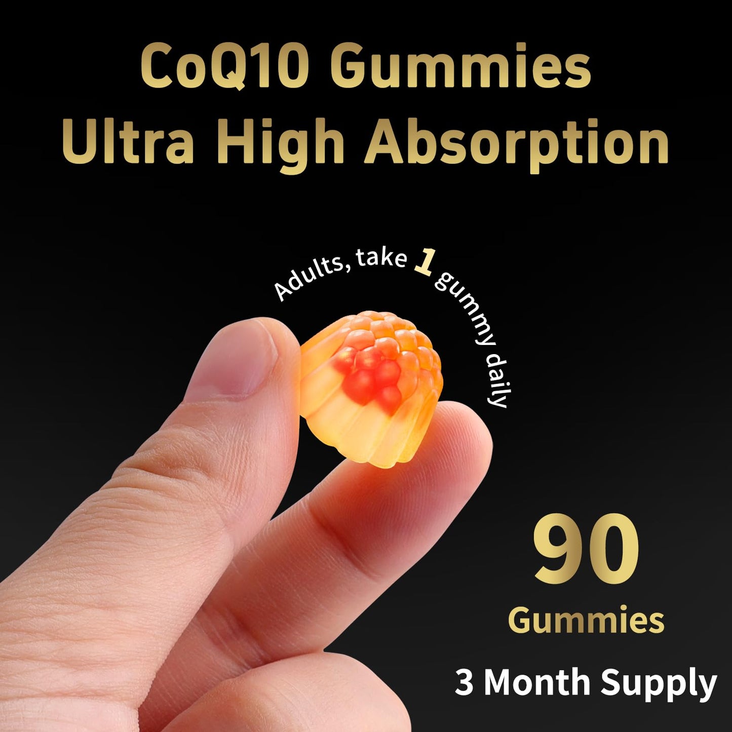 LKINT CoQ10 Gummies 600mg — Sugar Free with Omega-3 & Vitamin E (Pack of 2, 180 Gummies)
