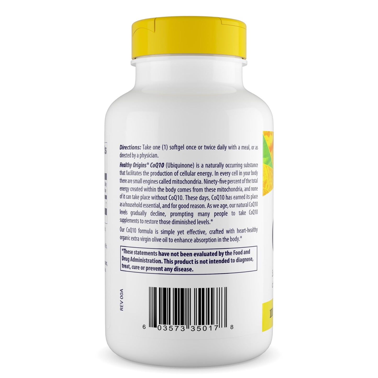 Healthy Origins® CoQ10 100 mg – Natural Trans-Isomer Ubiquinone – Yeast Fermented, Supports Heart Health & Cellular Energy – Non-GMO 150 Softgels