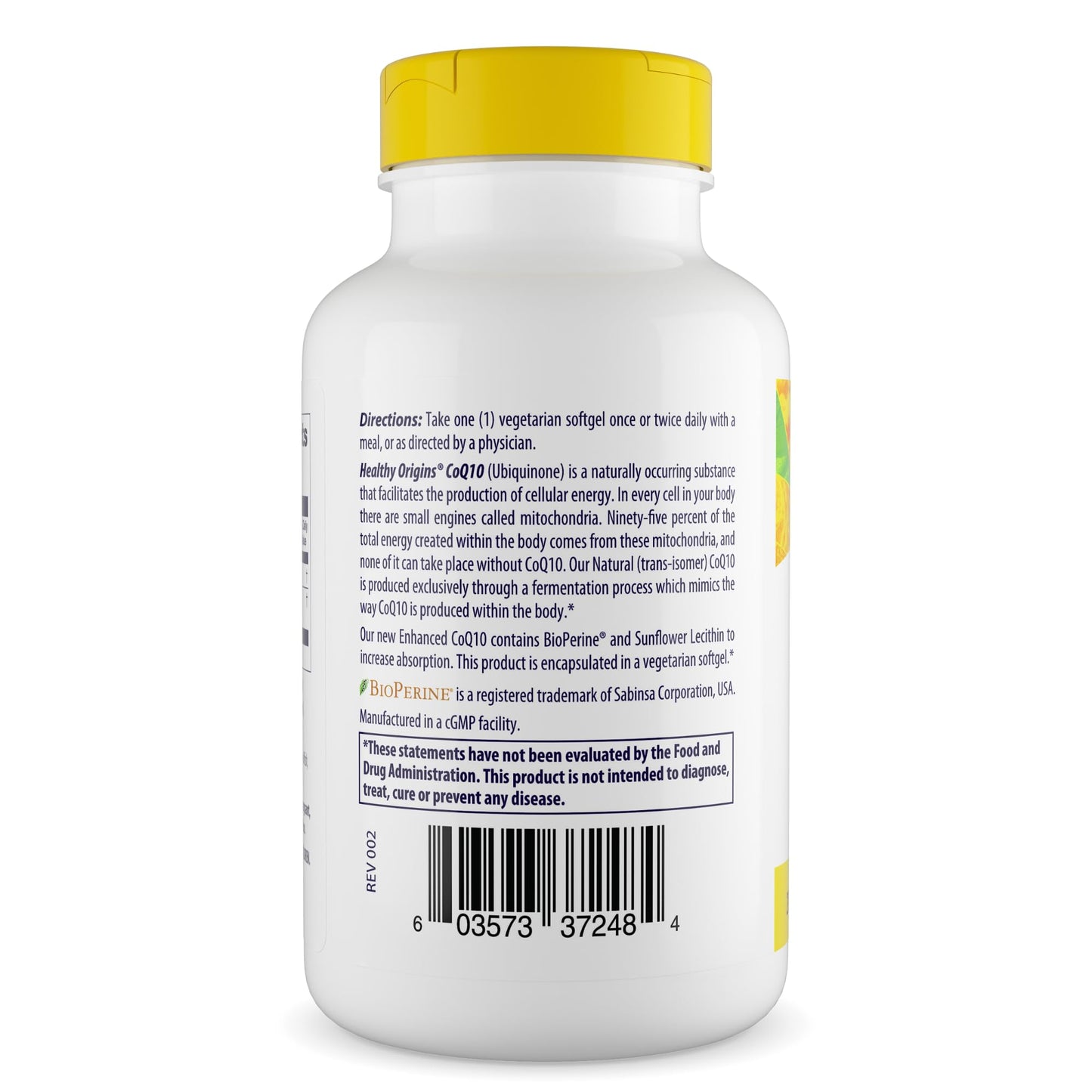 Healthy Origins CoQ10 200 mg with BioPerine® – Heart Health & Energy (60 Veggie Gels, Gluten-Free, Non-GMO)