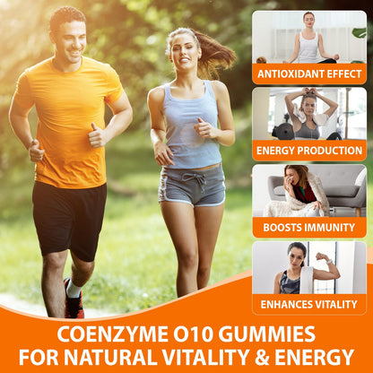 CoQ10 Oranges Gummies 500mg – 3X Absorption | Heart Health, Cellular Energy & Antioxidants | Vegan, Non-GMO 60 Ct