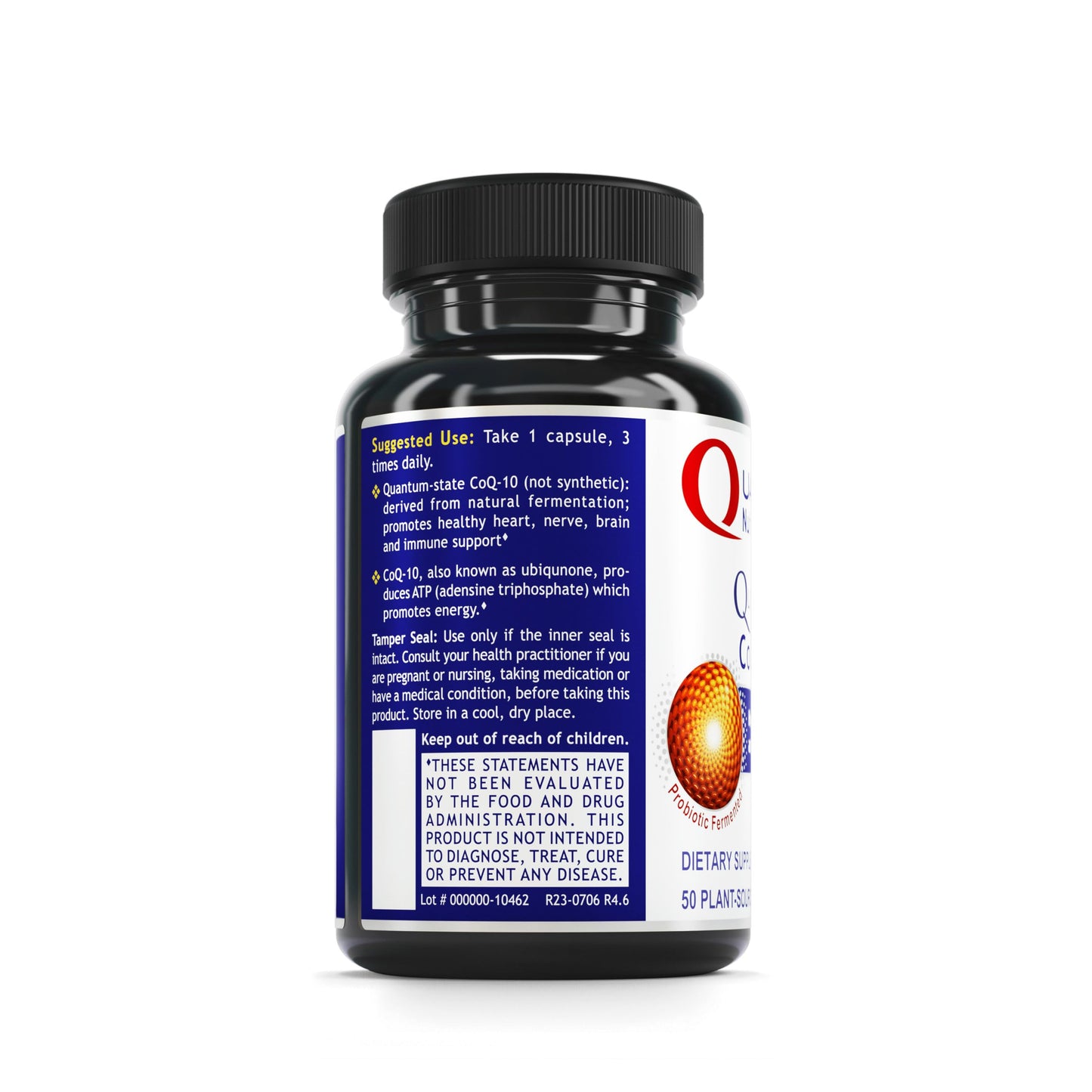 Quantum Nutrition Labs CoQ-10 Qultured 100mg Ubiquinol - Heart, Nerve & Immune Support | 60 Veg Capsules