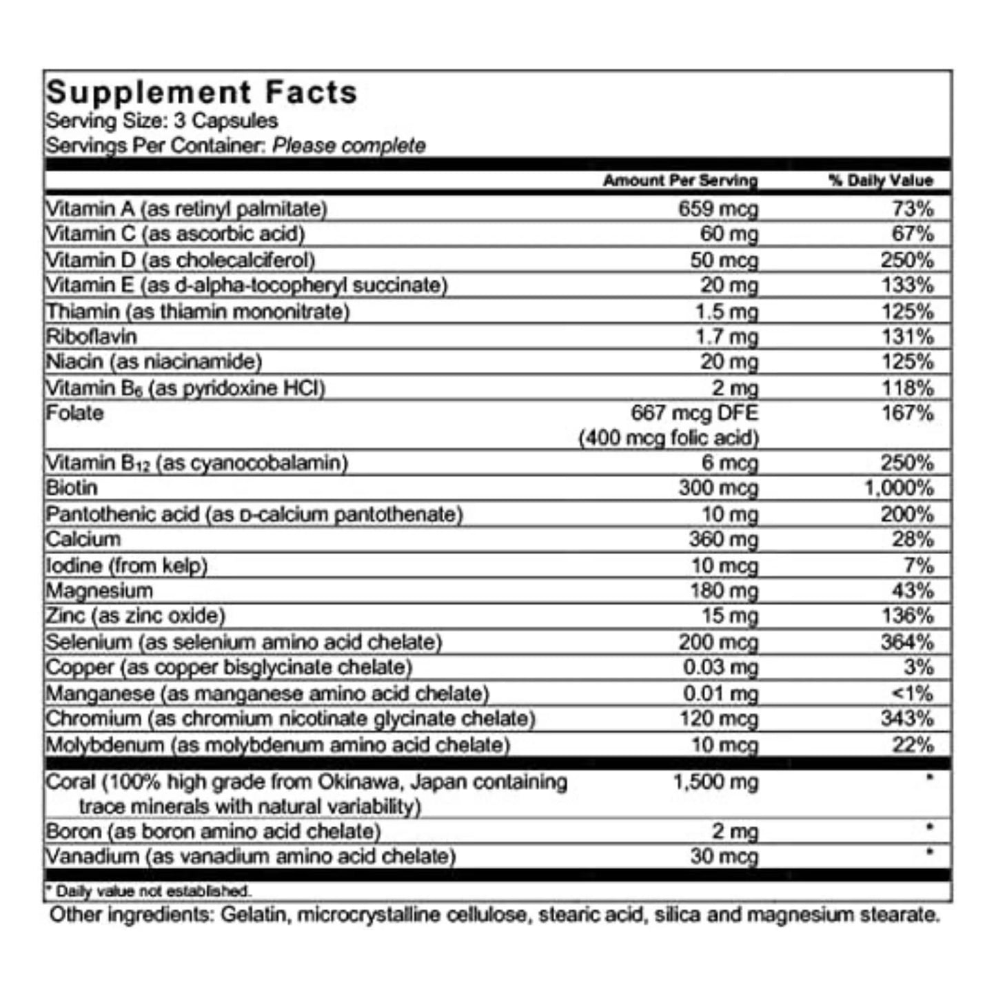 Barefoot Coral Calcium Complete 1500mg – 90 Capsules | Calcium, Magnesium & Vitamin D3