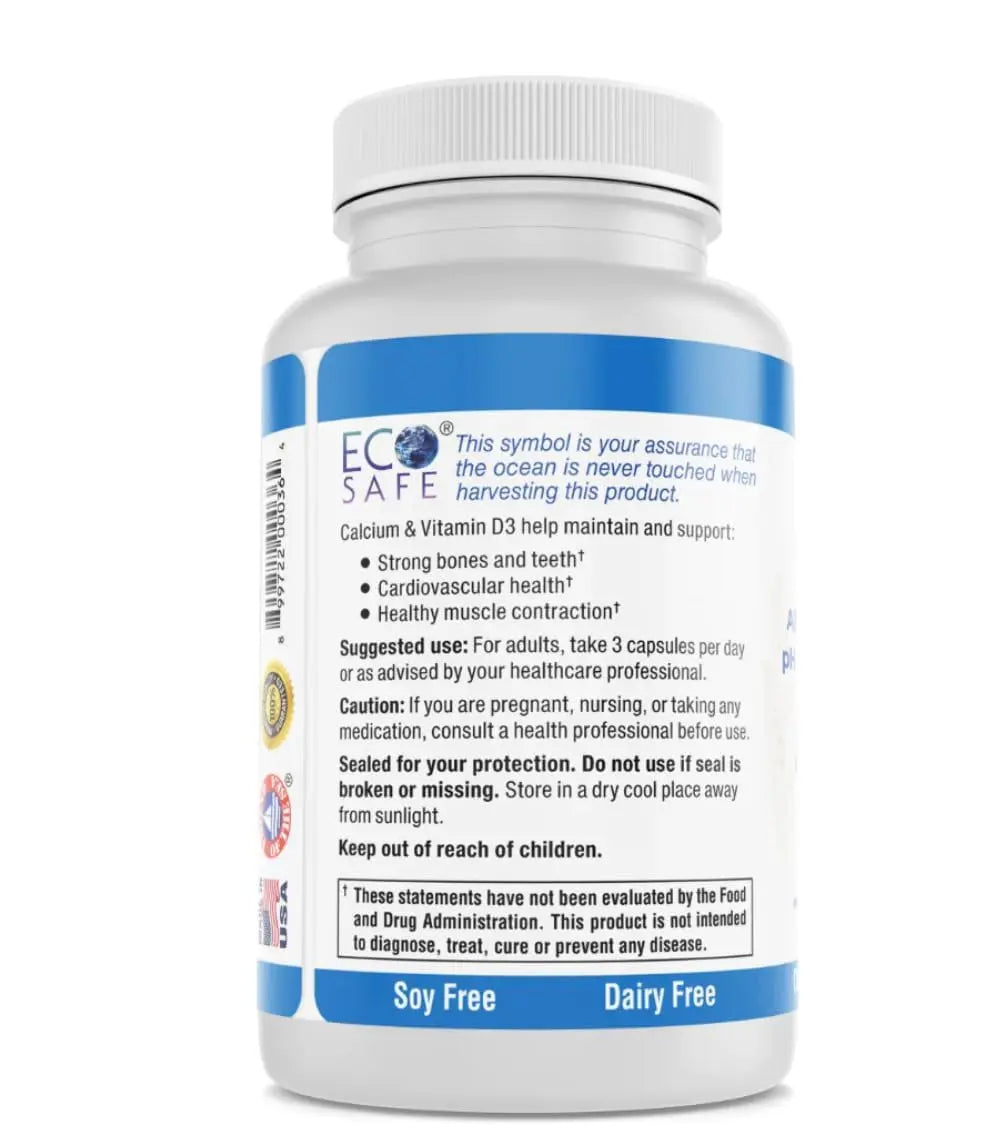 Coral Complex 3 — Coral Calcium 900 mg + Vitamin D3 1200 IU + Magnesium 168 mg | 300 Vegetarian Capsules | Coral White BritishVita | Premium UK Vitamins & Wellness Supplements