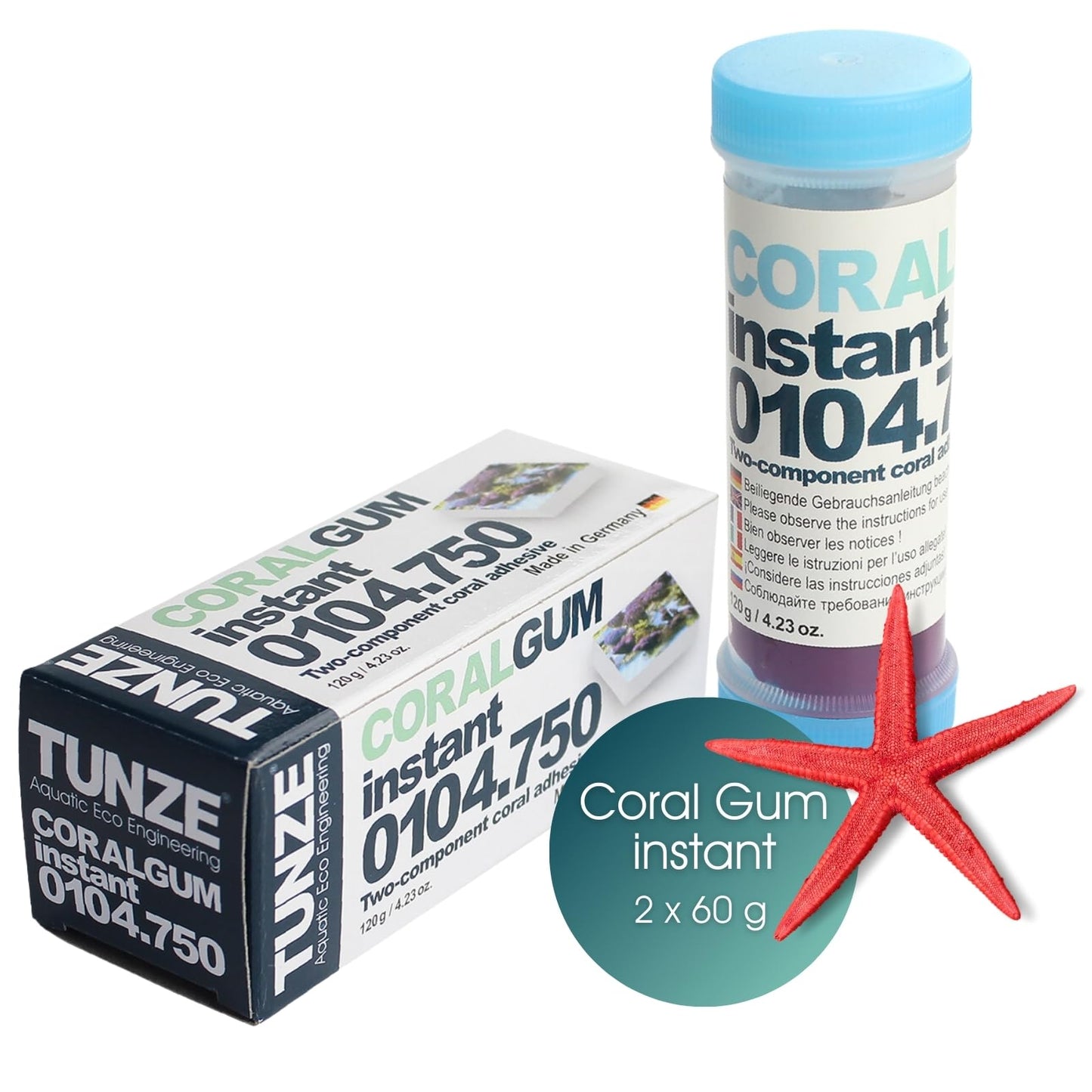 Coral Gum Instant 120gm Coral Adhesive - Fast-Cure Two-Part Putty
