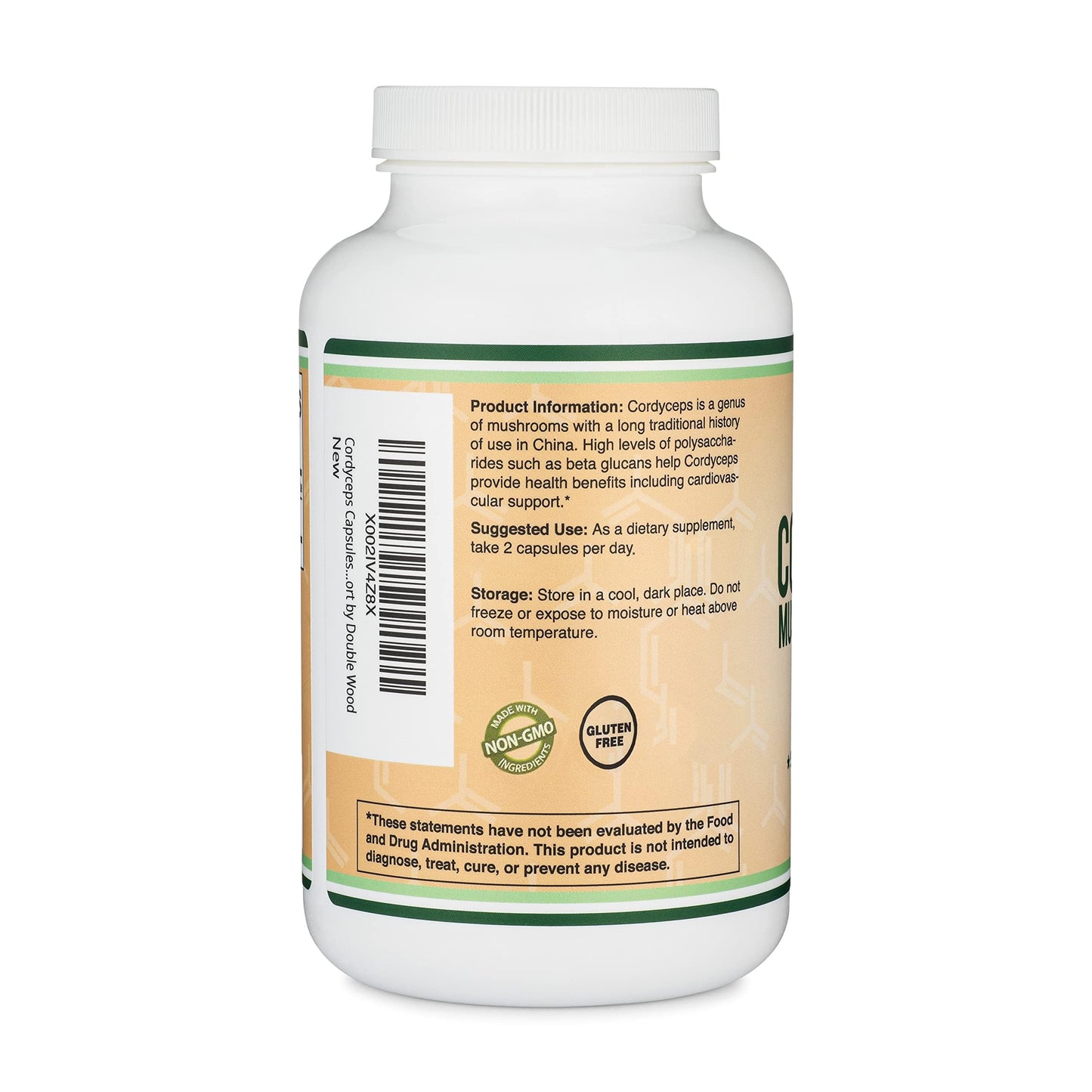 Cordyceps Capsules 210 Count | 1,000mg | 7% Polysaccharides | Double Wood