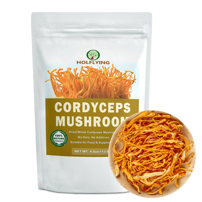 Dried Whole Cordyceps Mushroom - 4 oz | Immunity, Energy & Vegan Recipes