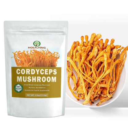 Dried Whole Cordyceps Mushroom - 4 oz | Immunity, Energy & Vegan Recipes