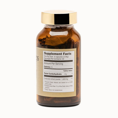 FINE JAPAN Cordyceps Capsules | Premium Cordyceps Militaris & Sinensis 1000mg