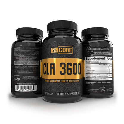 5% Nutrition Core CLA – 3,600 mg CLA from Safflower Oil for Weight Loss, Metabolism & Muscle Preservation