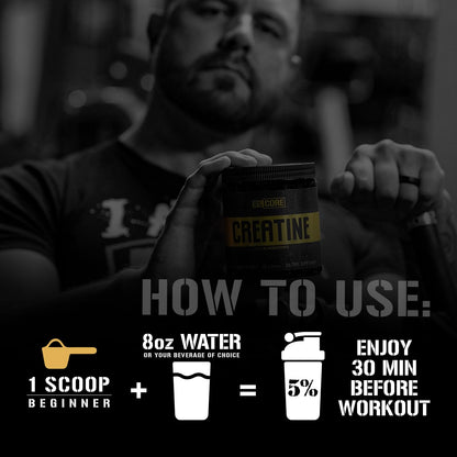5% Nutrition Core Creatine | Micronized Creatine Monohydrate Powder | 60 Servings, Unflavored