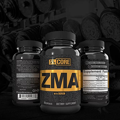 5% Nutrition Core ZMA with Boron – Zinc, Magnesium & B6 (90 Caps)