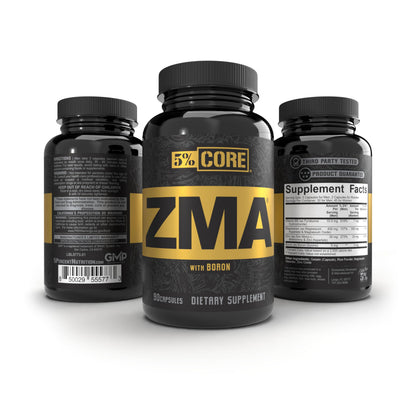 5% Nutrition Core ZMA with Boron – Zinc, Magnesium & B6 (90 Caps)