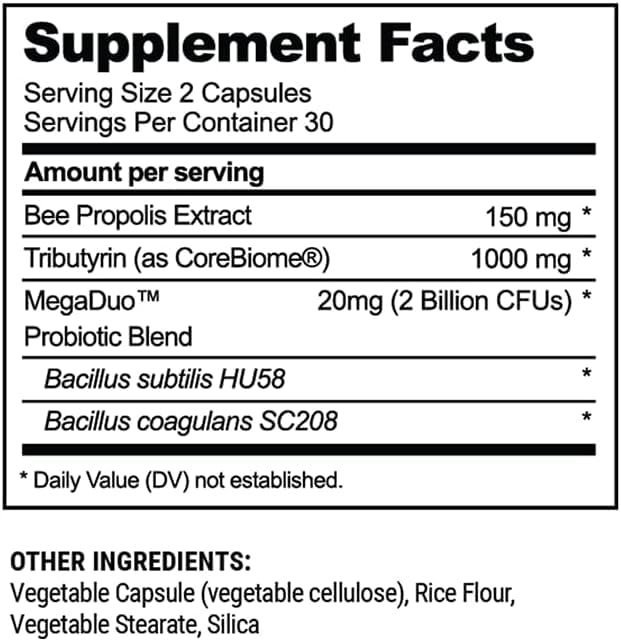 Beekeeper's Naturals Complete Gut Health – 3-in-1 Probiotic, Prebiotic & Postbiotic (28ct)