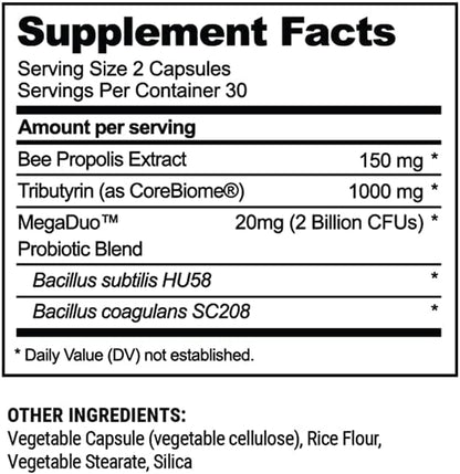 Beekeeper's Naturals Complete Gut Health – 3-in-1 Probiotic, Prebiotic & Postbiotic (28ct)