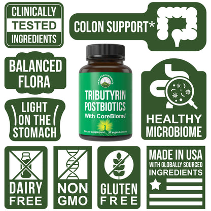 CoreBiome Tributyrin Postbiotic for Gut Health Clinically Tested