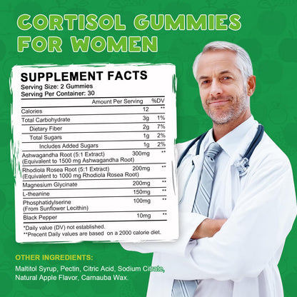 Cortisol Detox Gummies for Women – Mood, Sleep & Focus (30-Day Vegan)